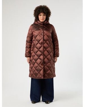 Marina Rinaldi Wattierte Jacke Aus Schimmerndem Nylon-Canvas - Rot