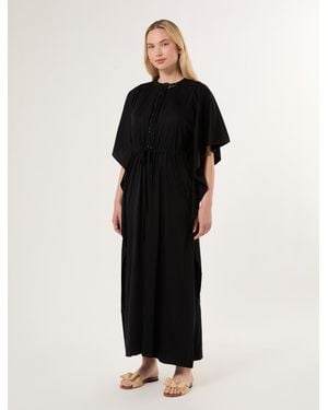 Marina Rinaldi Robe Caftan En Jersey - Noir