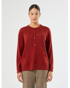 Marina Rinaldi Cardigan Aus Wolle - Rot