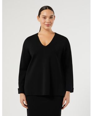 Marina Rinaldi Pullover Aus Viskose-Jacquard - Schwarz