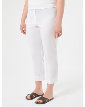 Marina Rinaldi Slim Fit-Hose Aus Baumwolle Und Nylon - Weiß