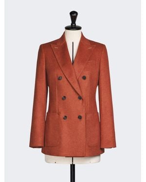 Max Mara Doppelreihiger Blazer Aus Seide Und Kaschmir - Rot