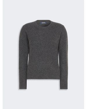Max Mara Hochgeschlossener Pullover Aus Yakgarngewebe - Grau