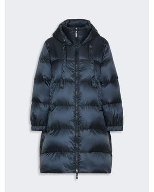 Max Mara Anorak Acolchado Midi Y Amplio De Tela Impermeable - Azul