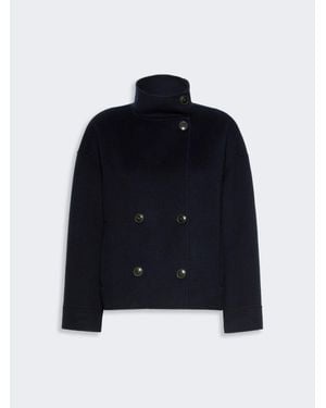 Max Mara Caban Aus Doppellagiger Wolle, Kaschmir Und Seide - Blau