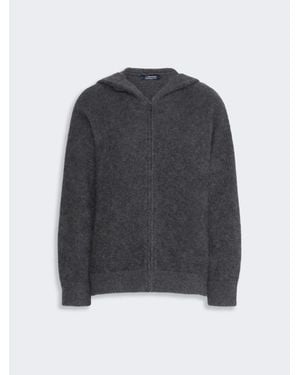 Max Mara Cardigan En Fil De Yack Gratté - Gris