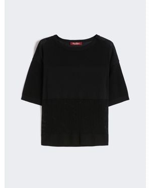 Max Mara Pullover Aus Viskosegewebe - Schwarz