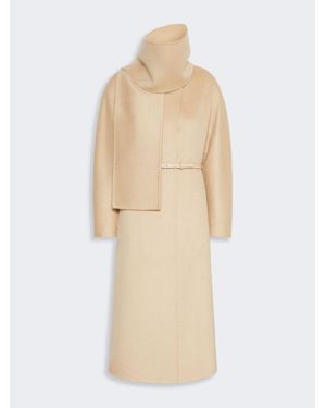 Max Mara Albino Camel And Mohair Coat - Neutro