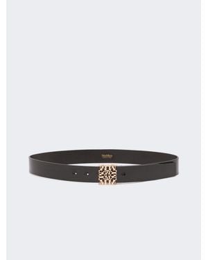 Max Mara Cinturón De Piel - Blanco