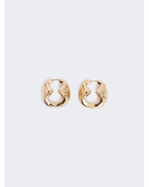 Max Mara Pendientes Atrevidos De Metal - Blanco