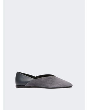 Max Mara Ballerines En Croûte Et Nappa - Blanc