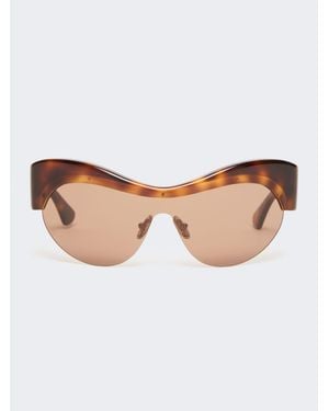 Max Mara Geformte Sonnenbrille - Braun