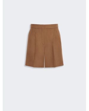 Max Mara Short En Drap De Laine - Blanc