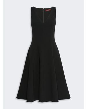 Max Mara Robe Corolle En Cady - Noir