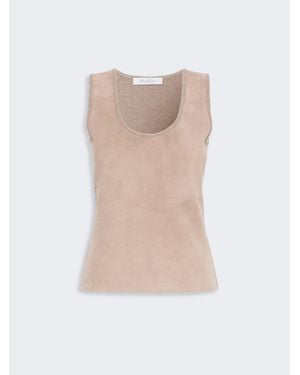 Max Mara Top Aus Wolle Und Kaschmir - Weiß