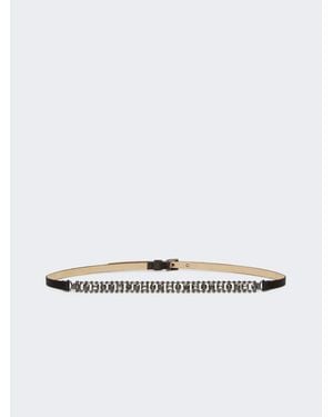 Max Mara Schmuckgürtel Aus Satin - Weiß