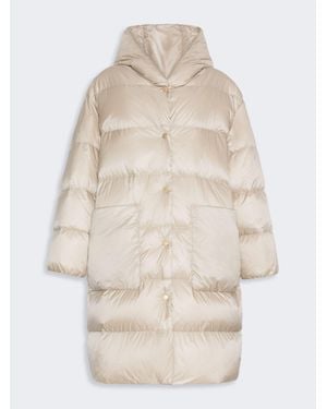 Max Mara Anorak Acolchado Midi De Tela Impermeable - Neutro