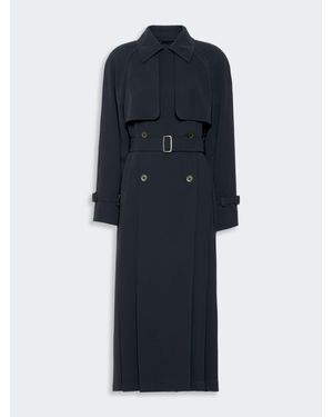 Max Mara Gabardina Con Cierre Cruzado De Doble Botón De Cady Compacto - Azul