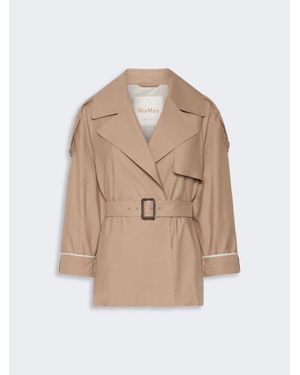 Max Mara Oversize Trenchcoat Aus Wasserabweisendem Twill - Natur