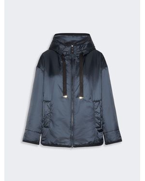 Max Mara Wattierte Oversize-Jacke Aus Wasserabweisendem Gewebe - Blau