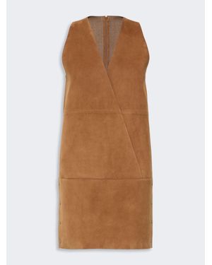 Max Mara Kurzes Kleid Aus Wildleder - Braun