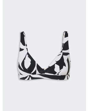 Max Mara Sujetador De Bikini Balconette De Punto Estampado - Azul