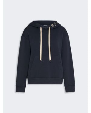 Max Mara Sweat-Shirt À Capuche En Jersey - Bleu