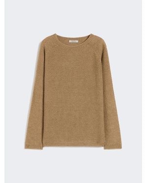 Max Mara Pullover Aus Leichtem Leinen - Natur