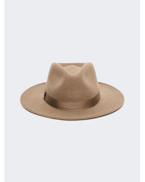 Max Mara Mütze Aus Wollfilz Und Kaschmir - Natur