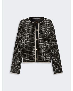 Max Mara Boxy-Cardigan Aus Wolle Und Kaschmir - Schwarz