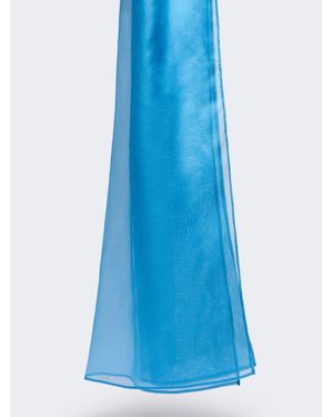 Max Mara Seidenstola - Blau
