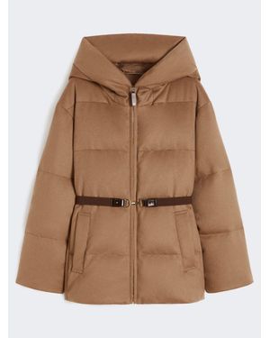 Max Mara Anorak Corto De Camello Y Tela Impermeable - Marrón