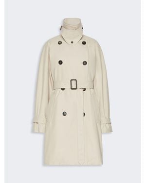 Max Mara Trench-Coat Surdimensionné En Gabardine Déperlante - Neutre