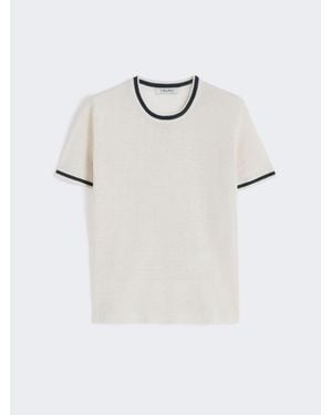 Max Mara Pullover Aus Reinem Leinen - Weiß
