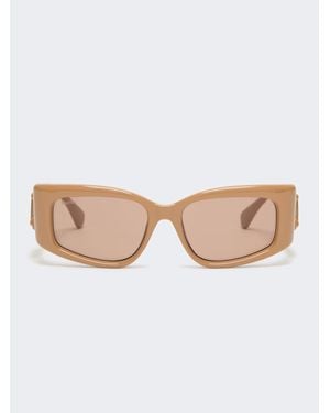 Max Mara Gafas De Sol Rectangulares - Neutro
