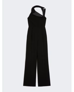 Max Mara Leichter Jumpsuit Aus Cady - Schwarz