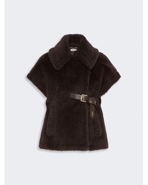 Max Mara Capa De Tejido Teddy De Alpaca Y Lana - Negro