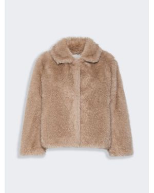 Max Mara Kurzer Mantel Mit Weicher Struktur - Natur