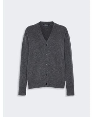 Max Mara Cardigan Classique En Laine Et Cachemire - Gris
