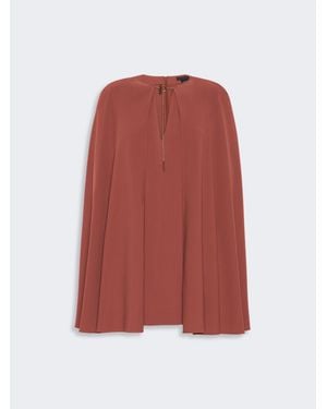 Max Mara Kurzes Cape-Kleid Aus Cady - Rot