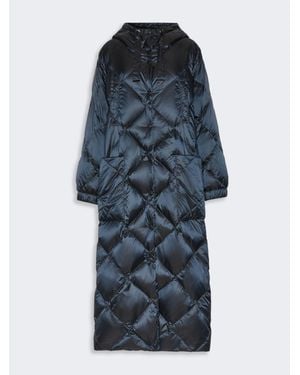 Max Mara Anorak Acolchado Largo De Tela Impermeable - Azul