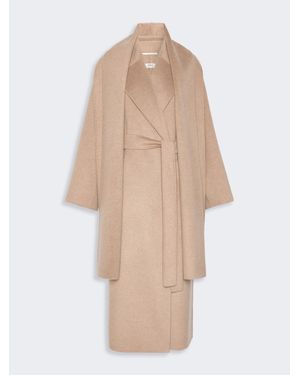 Max Mara Abrigo Tipo Batín De Lana Doble Y Cachemira - Neutro