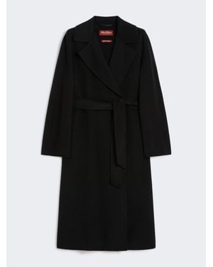 Max Mara Langer Robenmantel Aus Wolle, Kaschmir Und Seide - Schwarz