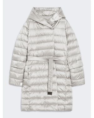 Max Mara Anorak Reversible De Satén Impermeable - Gris