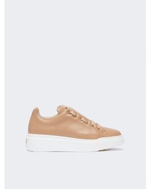 Max Mara Zapatilla Deportiva De Piel - Blanco