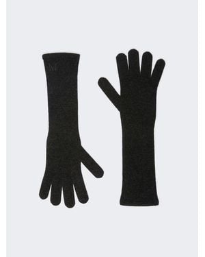 Max Mara Guantes Largos De Cachemira - Negro