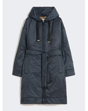 Max Mara Wattierter Parka Aus Wasserabweisendem Canvas - Blau