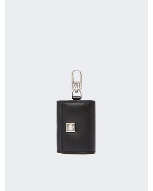 Max Mara Funda Para Auriculares De Piel - Blanco