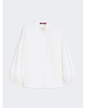Max Mara Bluse Aus Baumwolle - Weiß