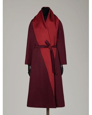 Max Mara Cappotto Foulard Reversibile - Rosso
